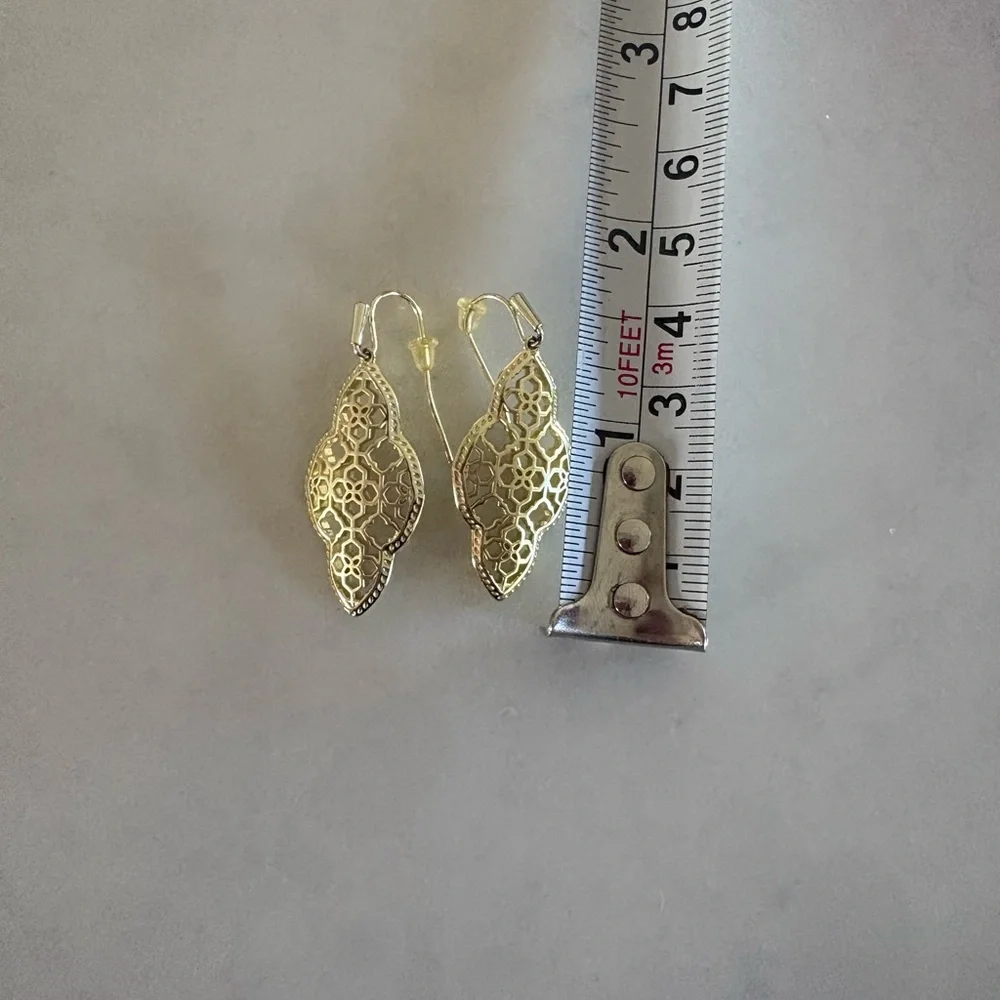 Kendra Scott Gold Filigree Drop Earrings - Elegant Women’s Jewelry